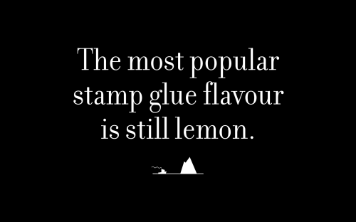 The most popular stamp glue flavour is still lemon.