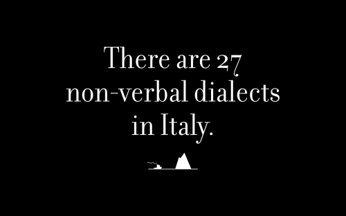 There are 27 non-verbal dialects in Italy.